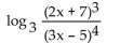 Express as a single logarithm. -  A)    B)    C)    D)   