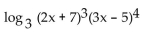 Express as a single logarithm. -  A)    B)    C)    D)   