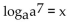 Solve for x. -  A)    B)  7 C)    D)  1