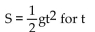 Solve the formula for the indicated letter. Assume that all variables represent nonnegative numbers. -  A)    B)    C)  t = 2gS D)   