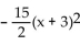 Without graphing, find the line of symmetry. -f(x)  =    - 3 A)  x = -2 B)  x = -3 C)  x = 3 D)  x = -4