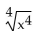 Find the following. Assume that letters can represent any real number. -  A)    B)  x C)  Not a real number D)   