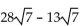 Add or subtract. Then simplify by collecting like radical terms, if possible. -  A)  105 B)    C)  15 D)   