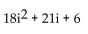 Multiply. -(2 + 3i) (3 + 6i)  A)  -12 - 21i B)  -12 + 21i C)  24 - 3i D)   