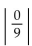 Find the absolute value. -  A)  -9 B)  9 C)  0 D)  undefined