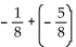 Add. Do not use a number line except as a check. -   A)    B)    C)    D)   