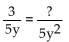 Find an equivalent expression with the given denominator. -  A)    B)    C)    D)   