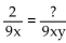 Find an equivalent expression with the given denominator. -  A)    B)    C)    D)   