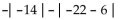 Simplify. -  A)  -42 B)  -14 C)  14 D)  42