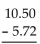 Subtract. -  A)  5.88 B)  4.78 C)  5.32 D)  5.78