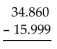 Subtract. -  A)  18.861 B)  18.879 C)  18.871 D)  20.000