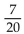 Write the fraction in decimal notation. -  A)  0.25 B)  0.35 C)  0.45 D)  0.4