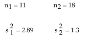 Perform the indicated hypothesis test. Be sure to do the following: identify the claim and state the null and alternative hypotheses. Determine the critical value and rejection region. Calculate the test statistic. Decide to reject or to fail to reject the null hypothesis and interpret the decision in the context of the original claim. Assume that the samples are independent and that each population has a normal distribution. Test the claim that Two samples are randomly selected from populations that are normal. The sample statistics are given below. Use