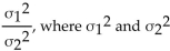 The weights of a random sample of 25 women between the ages of 25 and 34 had a standard deviation of 28 pounds. The weights of a random sample of 41 women between the ages of 55 and 64 had a standard deviation of 21 pounds. Construct a 95% confidence interval for are the variances of the weights of women between the ages 25 and 34 and the weights of women between the ages of 55 and 64 respectively.