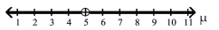  The alternative hypothesis is given with its graph. State the null hypothesis and sketch its graph.  \mathrm { H } _ { \mathrm { a } } : \mu \neq 5    A)   \mathrm { H } _ { 0 } : \mu = 5     B)   \mathrm { H } _ { 0 } : \mu \geq 5     C)   \mathrm { H } _ { 0 } : \mu \leq 5     D)   \mathrm { H } _ { 0 } : \mu > 5     