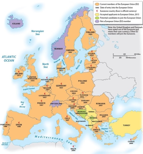 The charter members of the European Union were   A) Poland, Hungary, Latvia, Lithuania and Estonia B) Germany, France, Belgium, Luxembourg, Italy and the Netherlands C) Germany, Switzerland, Italy and the Netherlands D) Germany, France and the United Kingdom E) Germany, France, Italy, Spain and Portugal