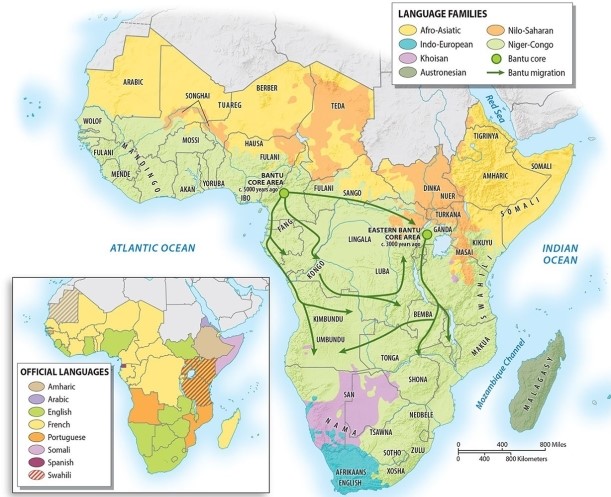 The Amharic language family is largely found in which contemporary sub-Saharan African nation?   A) Senegal B) Ethiopia C) Madagascar D) Nigeria E) Ghana