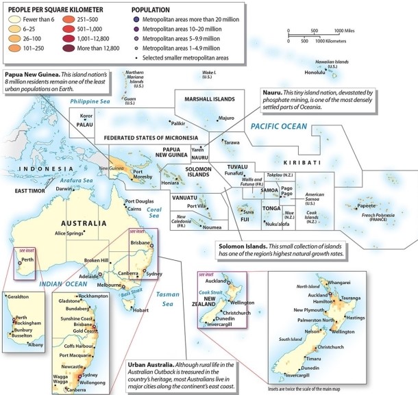 In what part of Australia do most of its people live?   A) northwest B) northeast C) southwest D) the Outback E) southeast