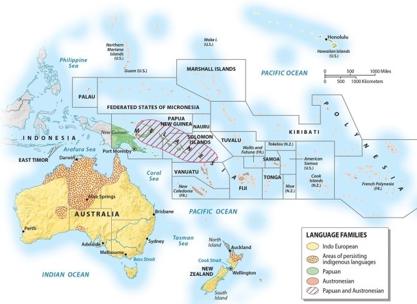 In which part of Australia will one most likely find indigenous languages spoken?   A) the northern region and interior B) the west coast C) the southern coast D) Tasmania E) Sydney and Melbourne