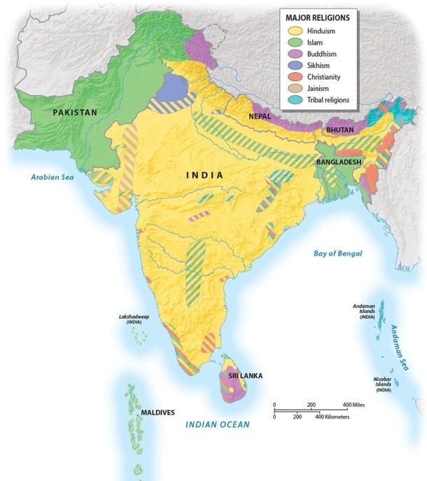 Of the following regions or countries of South Asia, where would you be most likely to find a Muslim? A) Nepal B) Sri Lanka C) Bhutan D) Kashmir E) Kerala