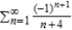 Determine whether the series   converges conditionally or absolutely, or diverges. A)  The series converges conditionally but does not converge absolutely. B)  The series converges absolutely but does not converge conditionally. C)  The series diverges. D)  The series converges absolutely.