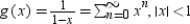 Explain how to use the geometric series   to find the series for the function   . A)  replace x with   B)  replace x with   and multiply the series by   C)  replace x with   and divide the series by   D)  replace x with   and divide the series by   E)  replace x with  