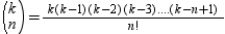 Evaluate   using the formula   where k is a real number, n is a positive integer, and   . A)  80 B)  66 C)  126 D)  70 E)  56