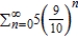 Find the sum of the convergent series.   A)  9 B)  45 C)  5 D)  40 E)  50