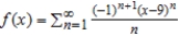 Consider the function given by   . Find the interval of convergence for   . A)    B)    C)    D)    E)   
