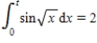Use a computer algebra system and Simpson's Rule with   to approximate t in the integral equation   . Round your answer to three decimal places. ​ A)  2.477 B)  2.547 C)  2.977 D)  2.509 E)  2.137