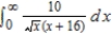 Determine whether the improper integral   diverges or converges. Evaluate the integral if it converges. ​ A)    B)    C)  diverges D)    E)   