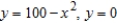 Set up and evaluate integrals for finding the moment about the y-axis for the region bounded by the graphs of the equations. (Assume ρ =1.)    . A)    B)    C)    D)    E)   