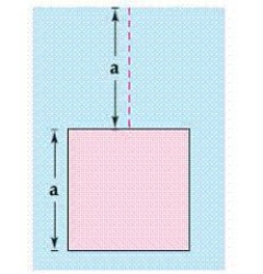 Find the fluid force of a square vertical plate submerged in water, where   meters and the weight-density of water is 9800 newtons per cubic meter.   A)    B)    C)    D)    E)   