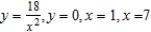 Use the disk or the shell method to find the volume of the solid generated by revolving the region bounded by the graphs of the equations   about the x-axis. Round your answer to two decimal places. A)  756.00 B)  18.79 C)  107.69 D)  338.30 E)  508.94
