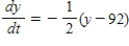 At time   minutes, the temperature of an object is     F. The temperature of the object is changing at the rate given by the differential equation   . Use Euler's Method to approximate the particular solutions of this differential equation at   . Use a step size of   . Round your answer to one decimal place. ​ A)  137.1 B)  139.5 C)  147.4 D)  144.6 E)  132.7
