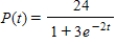 The logistic function   models the growth of a population. Identify the initial population. A)  6 B)  8 C)  3 D)  24 E)  2
