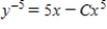 Solve the Bernoulli differential equation   . A)    B)    C)    D)    E)   