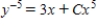 Solve the Bernoulli differential equation   . A)    B)    C)    D)    E)   