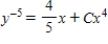 Solve the Bernoulli differential equation   . A)    B)    C)    D)    E)   