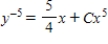Solve the Bernoulli differential equation   . A)    B)    C)    D)    E)   
