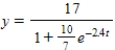 Find the logistic equation that satisfies the following differential equation and initial condition. ​   ,   ​ A)    B)    C)    D)    E)  none of these