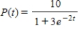 The logistic function   models the growth of a population. Identify the maximum carrying capacity. A)  10 B)  3.5 C)  3 D)  2 E)  4