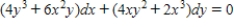 Use   as a integrating factor to find the general solution of the differential equation   . ​ A)    B)    C)    D)    E)   