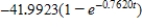 Suppose an eight-pound object is dropped from a height of 5,000 feet, where the air resistance is proportional to the velocity. Write the velocity as a function of time if its velocity after 4 seconds is approximately -50 feet per second. Use a graphing utility or a computer algebra system. Round numerical answers in your answer to four places. ​ A)    B)    C)    D)    E)   
