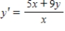 Solve the homogeneous differential equation   . ​ A)    B)    C)    D)    E)   