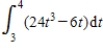 Evaluate the integral. ​   ​ Given, ​   ,   ,   ,   . ​ A)  85 B)  1,346 C)  84 D)  1,029 E)  1,074