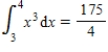 Evaluate the integral. ​   ​ Given, ​   ,   ,   ,   . ​ A)  85 B)  1,346 C)  84 D)  1,029 E)  1,074
