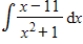 Find the integral   . ​ A)    B)    C)    D)    E)   