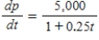 Suppose a population of bacteria is changing at a rate of   where t is the time in days. The initial population (when   )  is 2,000. Write an equation that gives the population at any time t. ​ A)    B)    C)    D)    E)   
