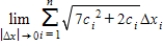 Write the following limit as a definite integral on the interval [2, 8] where   is any point in the   subinterval. ​   ​ A)    B)    C)    D)    E)   